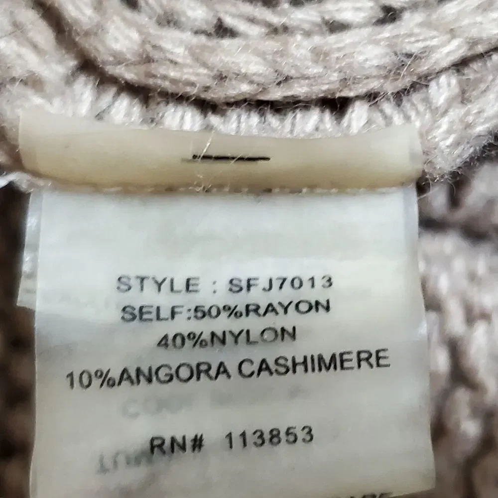 STITCH Fix Market & Spruce Boho Multi-Knit Sleeveless Round Open Front Cardigan